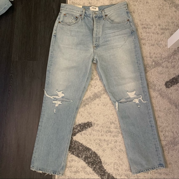 AGOLDE Riley High Rise Straight Leg Jeans